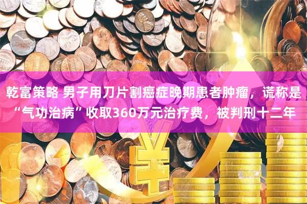 乾富策略 男子用刀片割癌症晚期患者肿瘤，谎称是“气功治病”收取360万元治疗费，被判刑十二年
